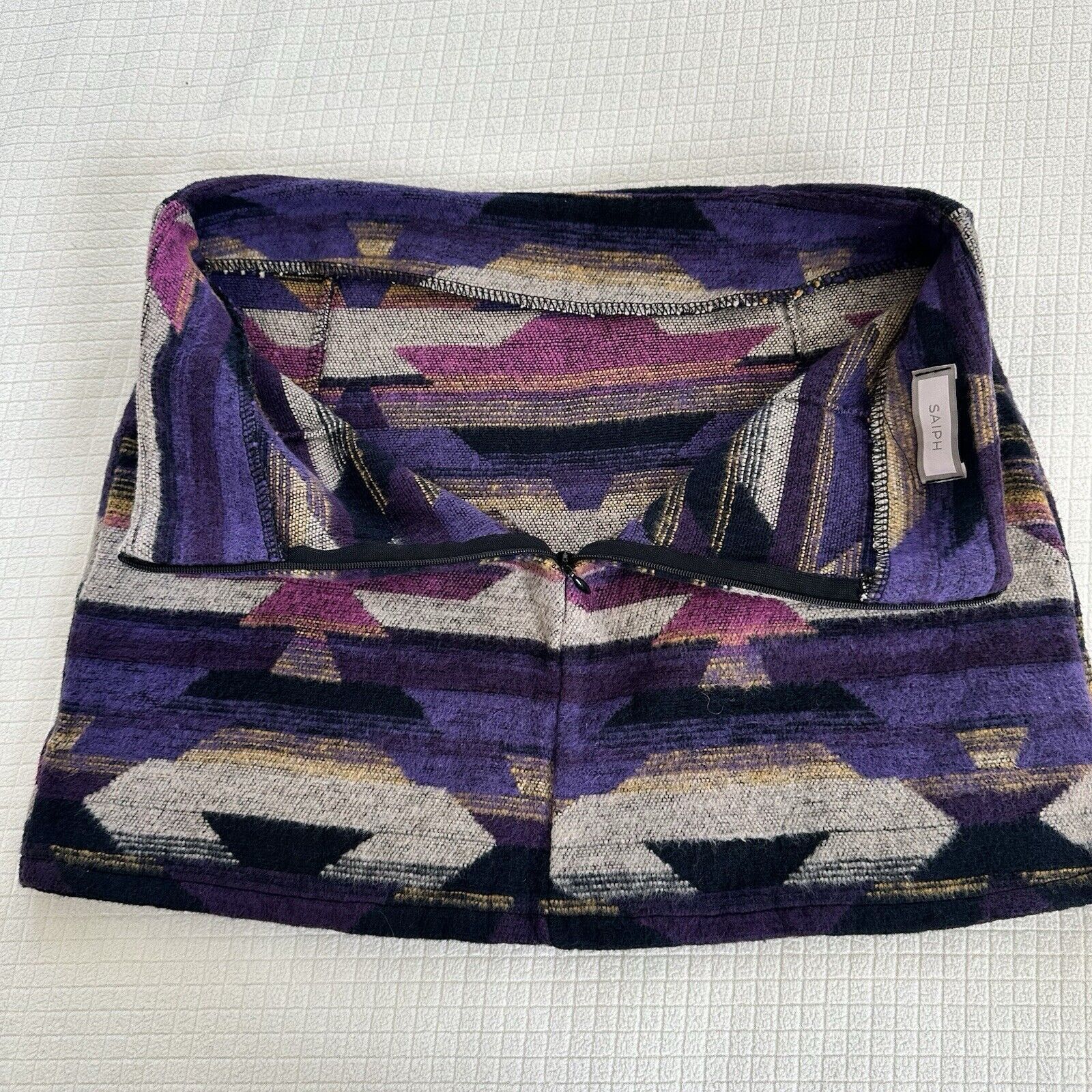 Other Geometric Festival Mini Skirt Size 2-4 Saiph Made In Italy Size 27" / US 4 / IT 40 - 12 Thumbnail