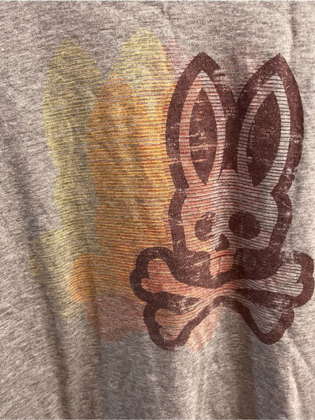 Psycho Bunny Psycho Bunny Graphic T-Shirt Gray Burgundy Bunny Crossbones Size US L / EU 52-54 / 3 - 2 Thumbnail
