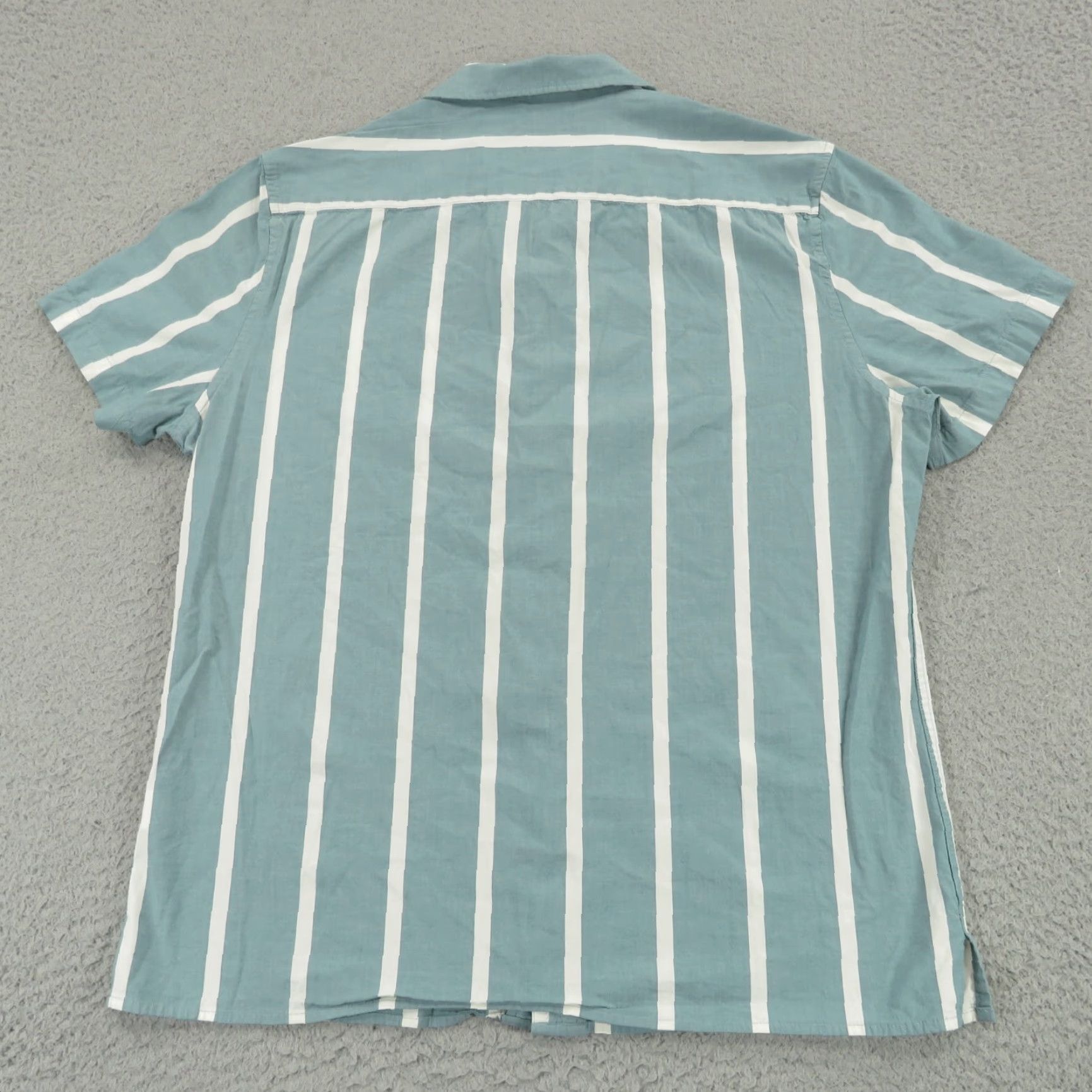 Vintage Fair Harbor Shirt Mens Large Green White Stripe Beach Camp Lounge Surfer Viscose Size US L / EU 52-54 / 3 - 7 Thumbnail