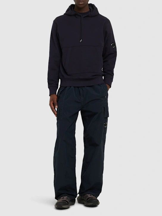 C.P. Company o1lsvrm0425 Raised Fleece Hooded Sweatshirt in Total Eclipse Size US XL / EU 56 / 4 - 3 Thumbnail