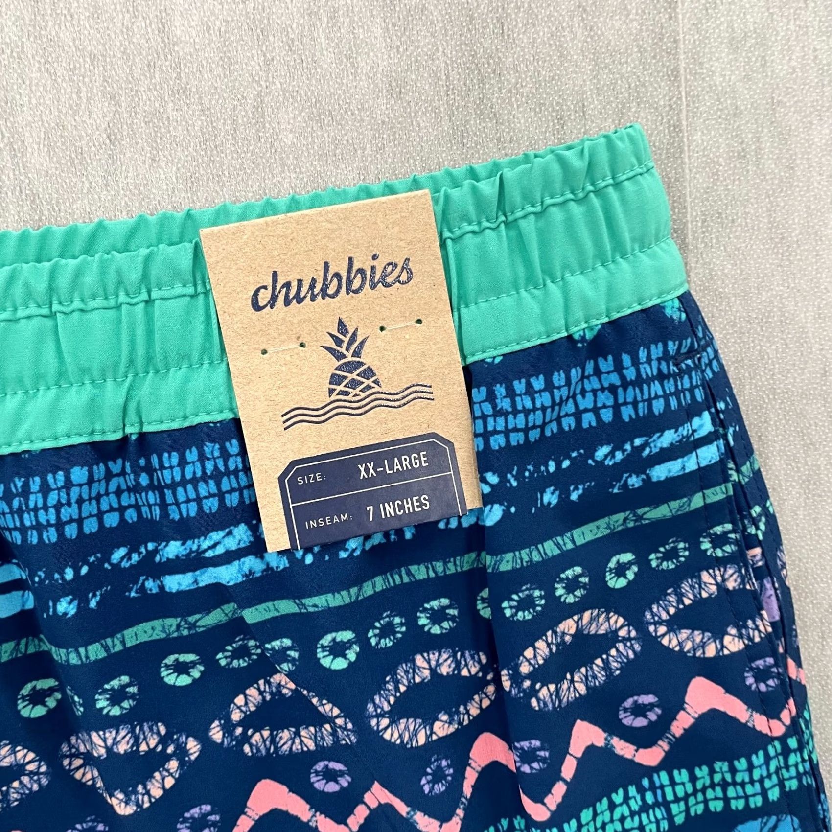 Chubbies Chubbies Shorts 2XL Blue The Favs 7" Classic Swim Trunks Lined Men XXL NEW Size US 39 - 3 Thumbnail
