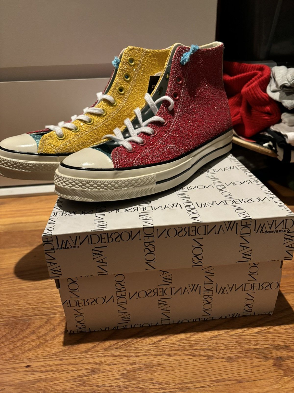 Converse jw Anderson glitter pack size 9.5