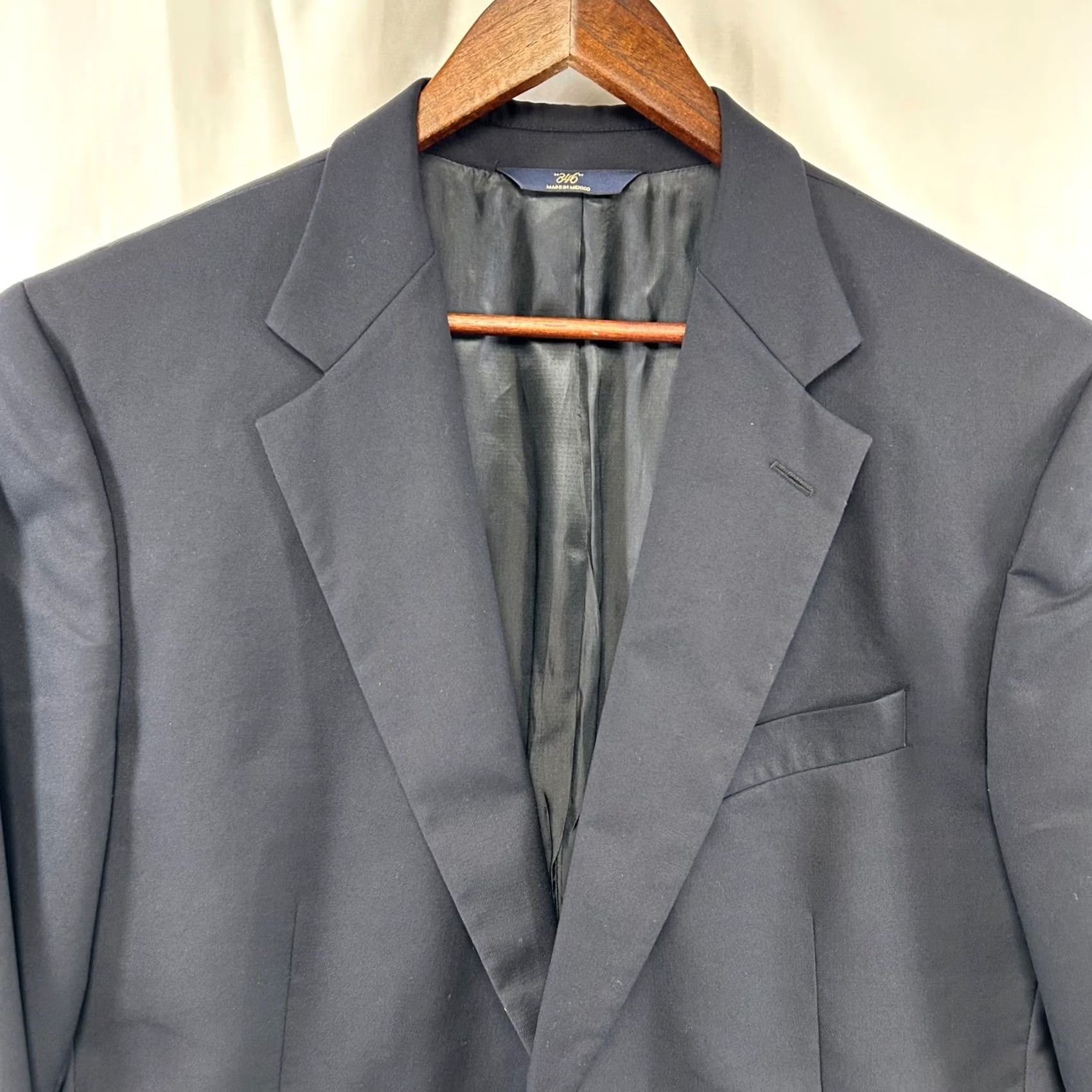 Brooks Brothers Brooks Brothers Blazer Mens 43R Navy Blue 100% Wool Gold Button Sport Coat Size 46R - 2 Thumbnail