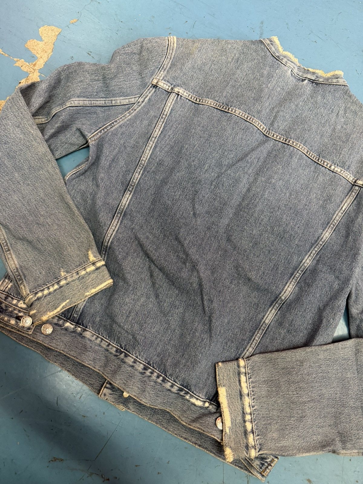 Acne Studios ACNE STUDIOS COLLARLESS DENIM JACKET Size US L / EU 52-54 / 3 - 4 Thumbnail