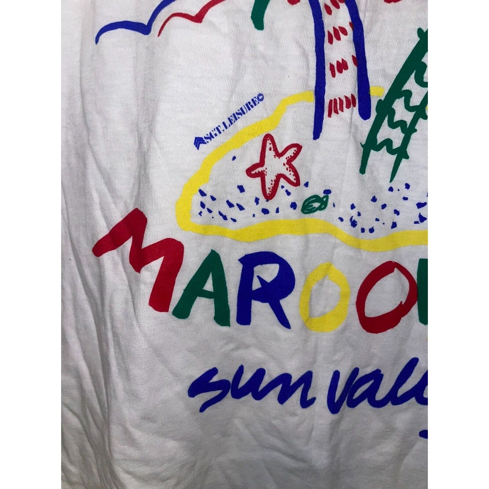 Vintage Vintage Tropical Beach Marooned Sun Valley White L Shirt 80s Size US L / EU 52-54 / 3 - 6 Thumbnail