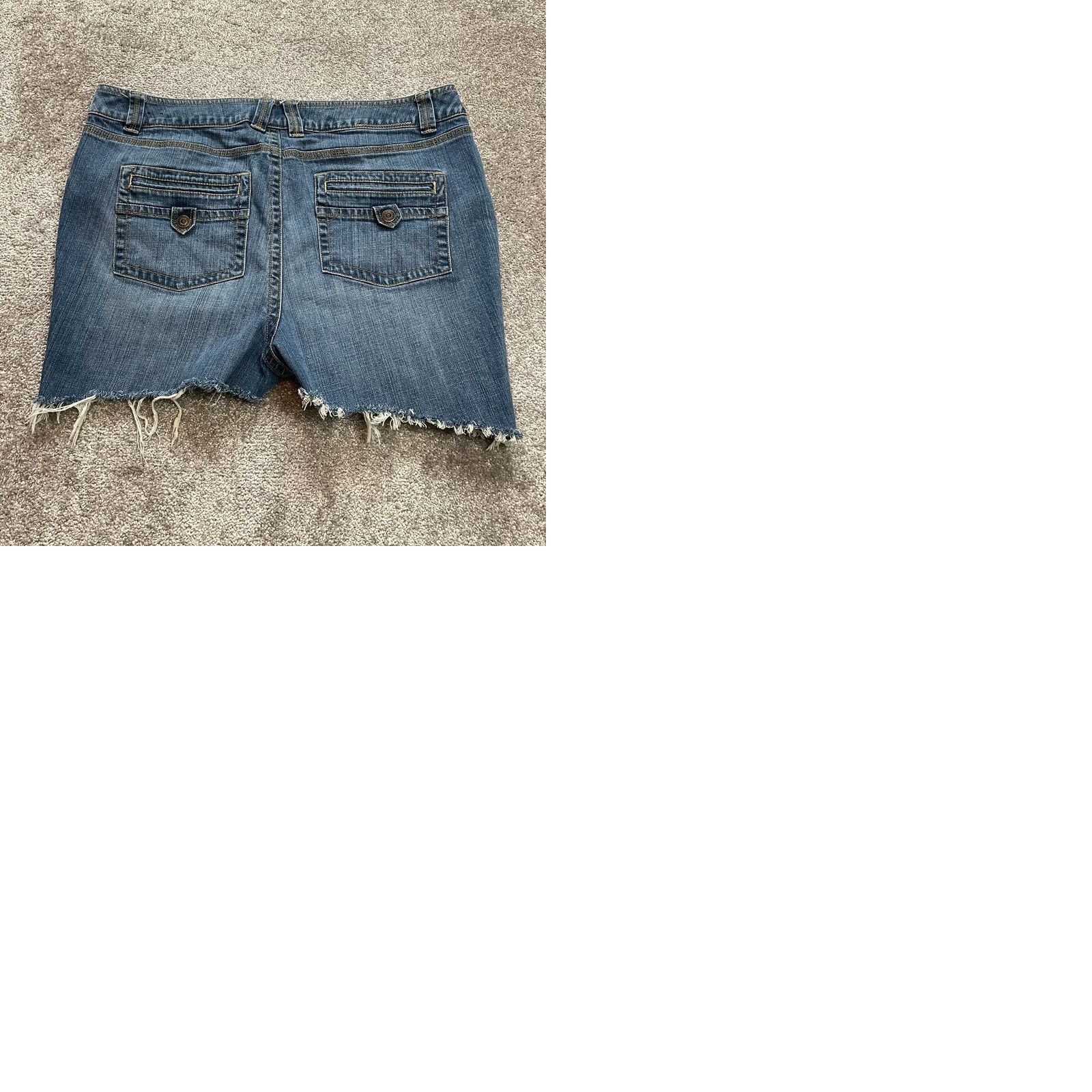 Denime Venezia Womens 4" Denim Cut-Off Shorts Dark Blue 20 Plus Size Casual Size 42" / US 20 - 9 Thumbnail