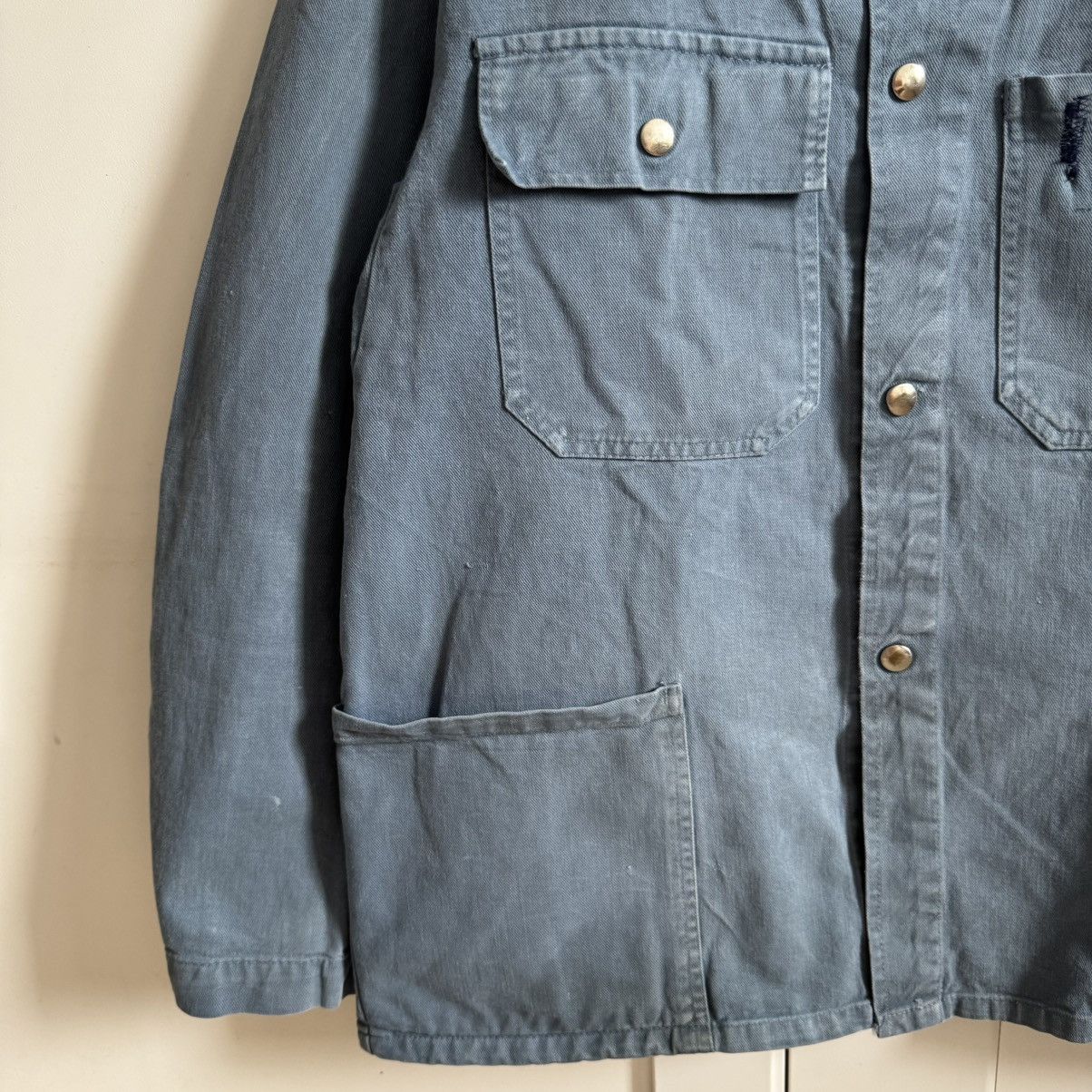 Vintage Distressed french works faded vintage sanfor jacket Size US M / EU 48-50 / 2 - 8 Thumbnail