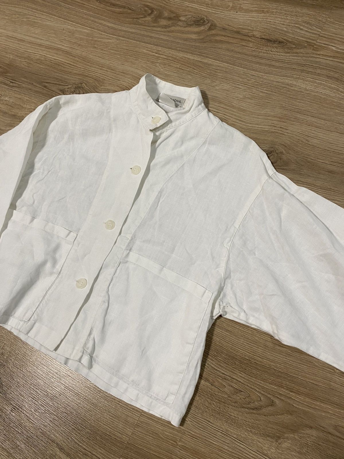 Ivan Grundahl Ivan Grundahl Linea S White Milk Oversized Linen shirt Size M / US 6-8 / IT 42-44 - 4 Thumbnail