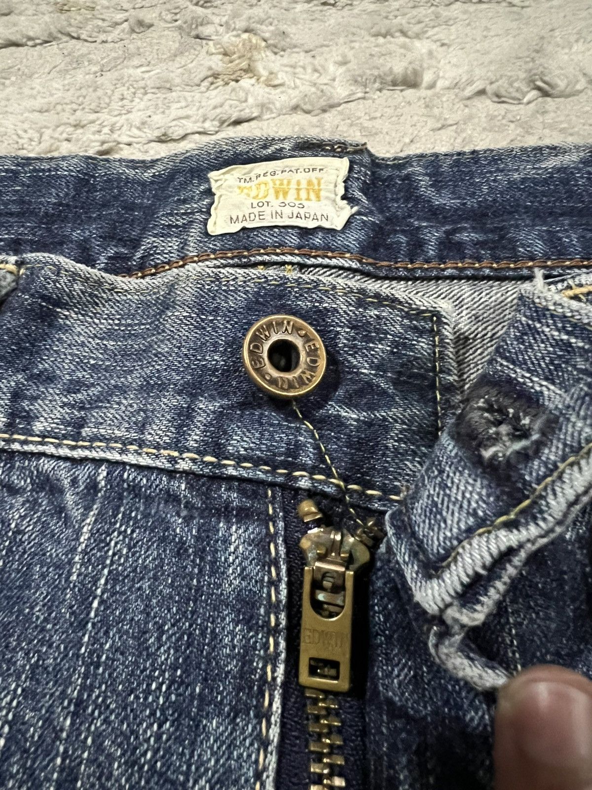 Samurai Jeans ED-80 Nihon Men Selvaged 13.5oz Organic Mud Wash Dirty Denim Size US 36 / EU 52 - 7 Thumbnail