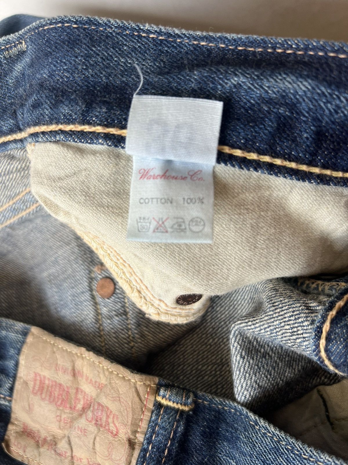 Heller's Cafe Dubbleworks X Warehouse Fade Denim Selvedge Jeans Size US 34 / EU 50 - 23 Thumbnail