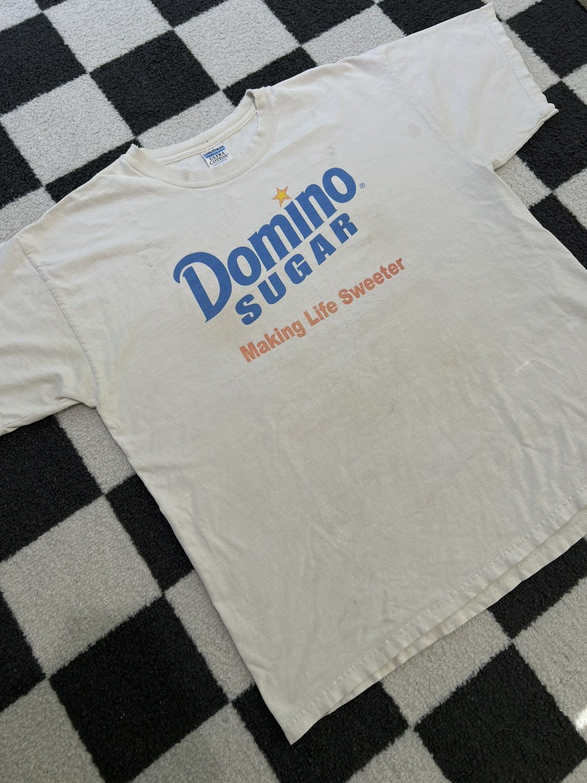 Vintage 90's Dominos Sugar "Make Life Sweeter" Vintage Tee Size US XL / EU 56 / 4 - 1 Thumbnail