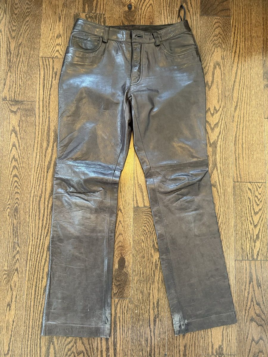 Gap Vintage Gap Brown Leather Pants Size US 30 / EU 46 - 1 Thumbnail