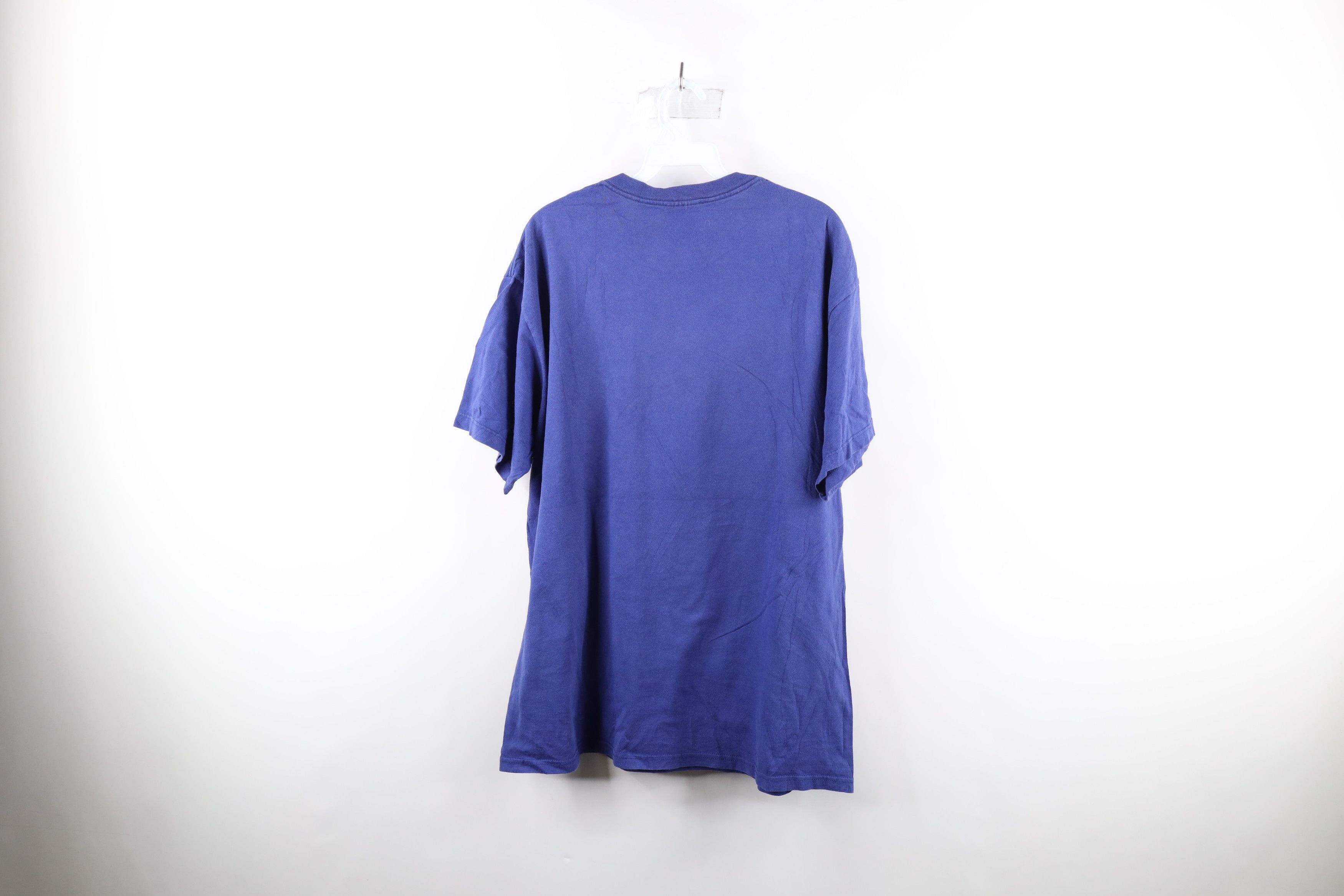 Nike Vintage 90s Nike Travis Scott Mini Swoosh T-Shirt Blue USA Size US L / EU 52-54 / 3 - 7 Thumbnail