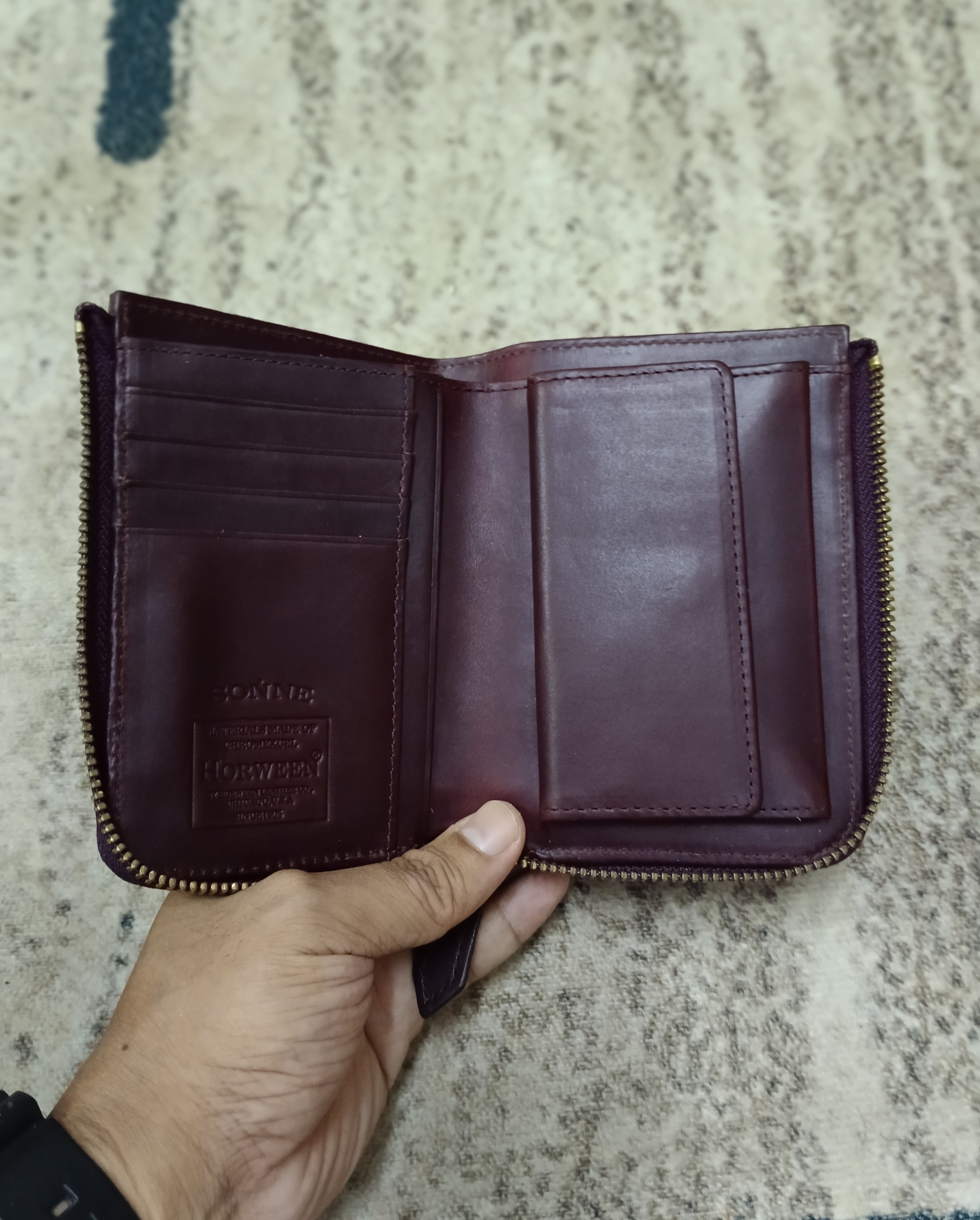 Horween Leather × Leather OG🔥GRAIL HORWEEN LEATHER BIFOLD WALLET Size ONE SIZE - 3 Thumbnail