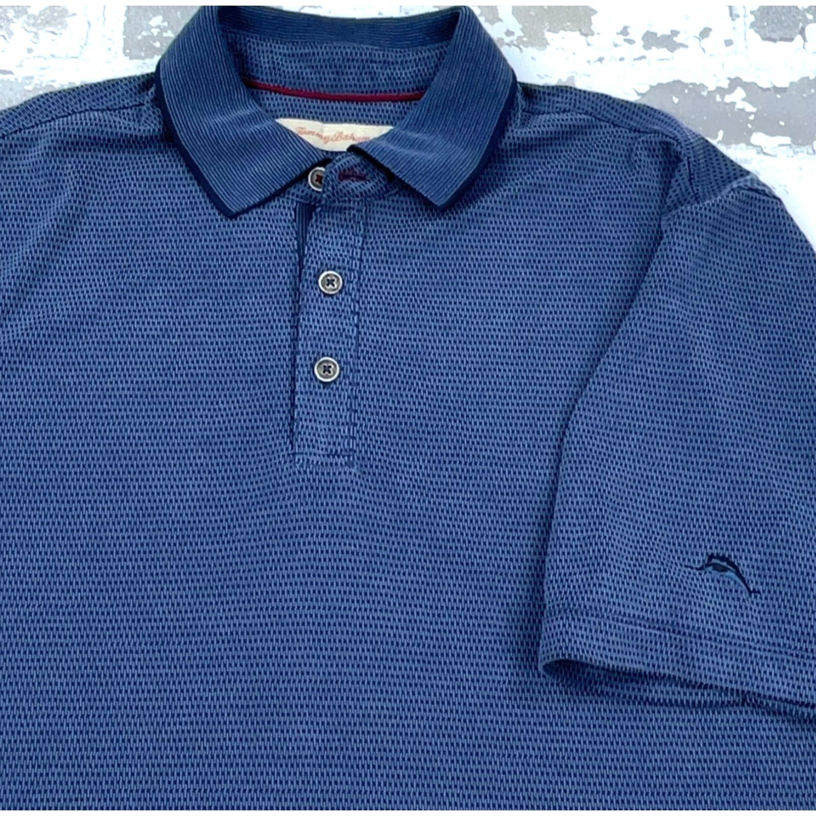Tommy Bahama Tommy Bahama Polo Shirt Men Large Blue Navy Cotton Modal Golf Casual All Seasons Size US L / EU 52-54 / 3 - 2 Thumbnail