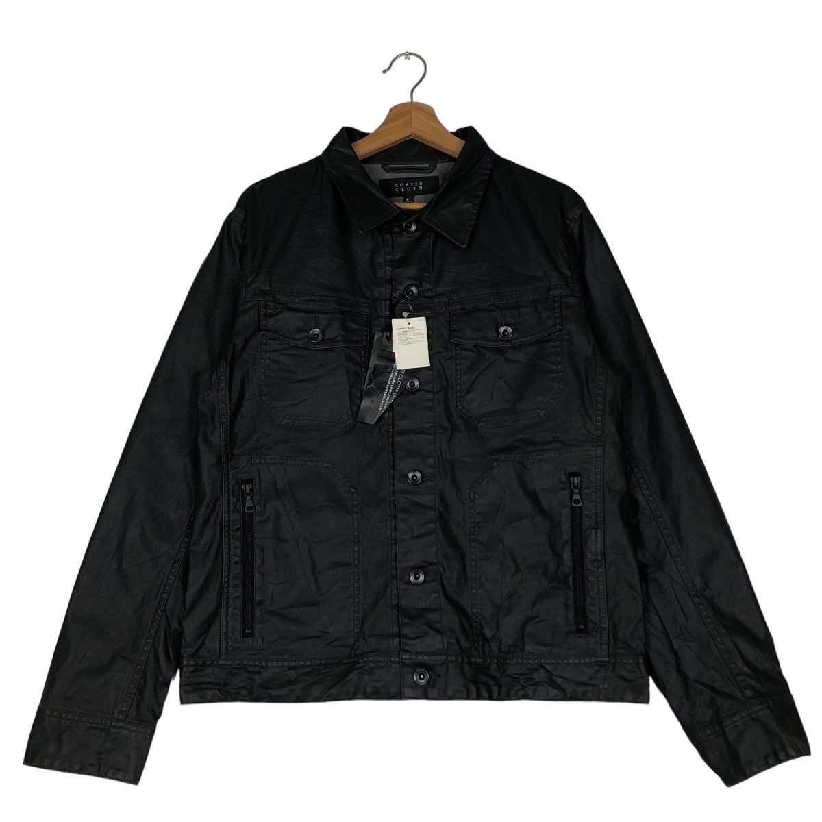 Japanese Brand 🔥Vtg Coated Cloth Biker Jacket Cropped Uniqlo Issey Miyake Size US XL / EU 56 / 4 - 1 Thumbnail