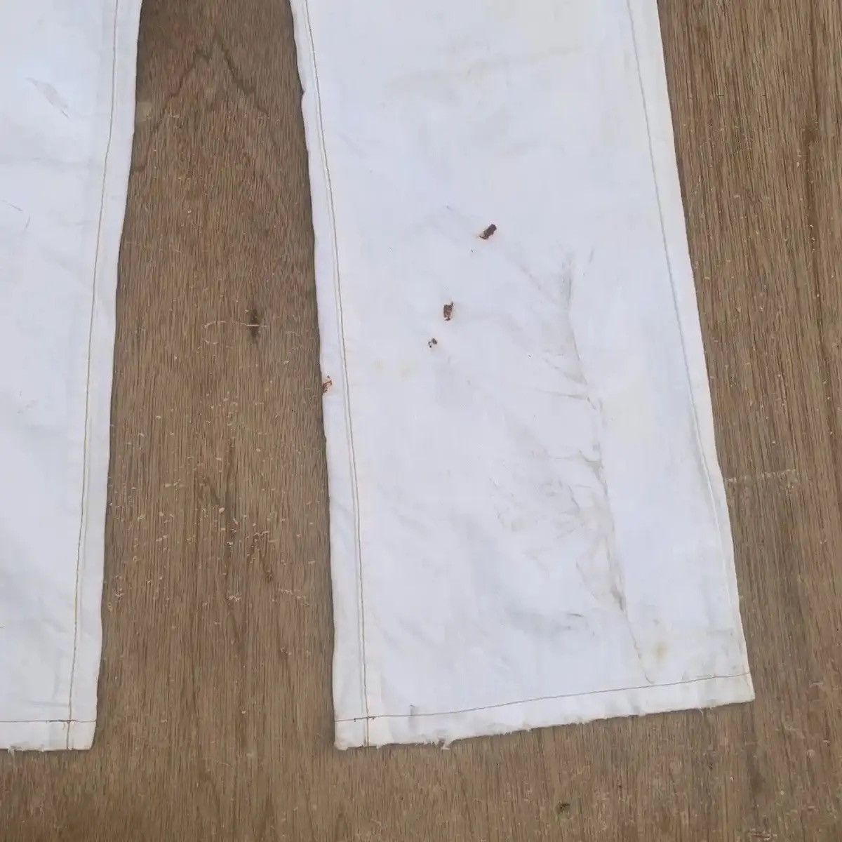 Vintage FLARES TROUSERS JEANS LOOSE FIT FADED PANTS MADE IN SPAIN Size US 31 - 5 Thumbnail