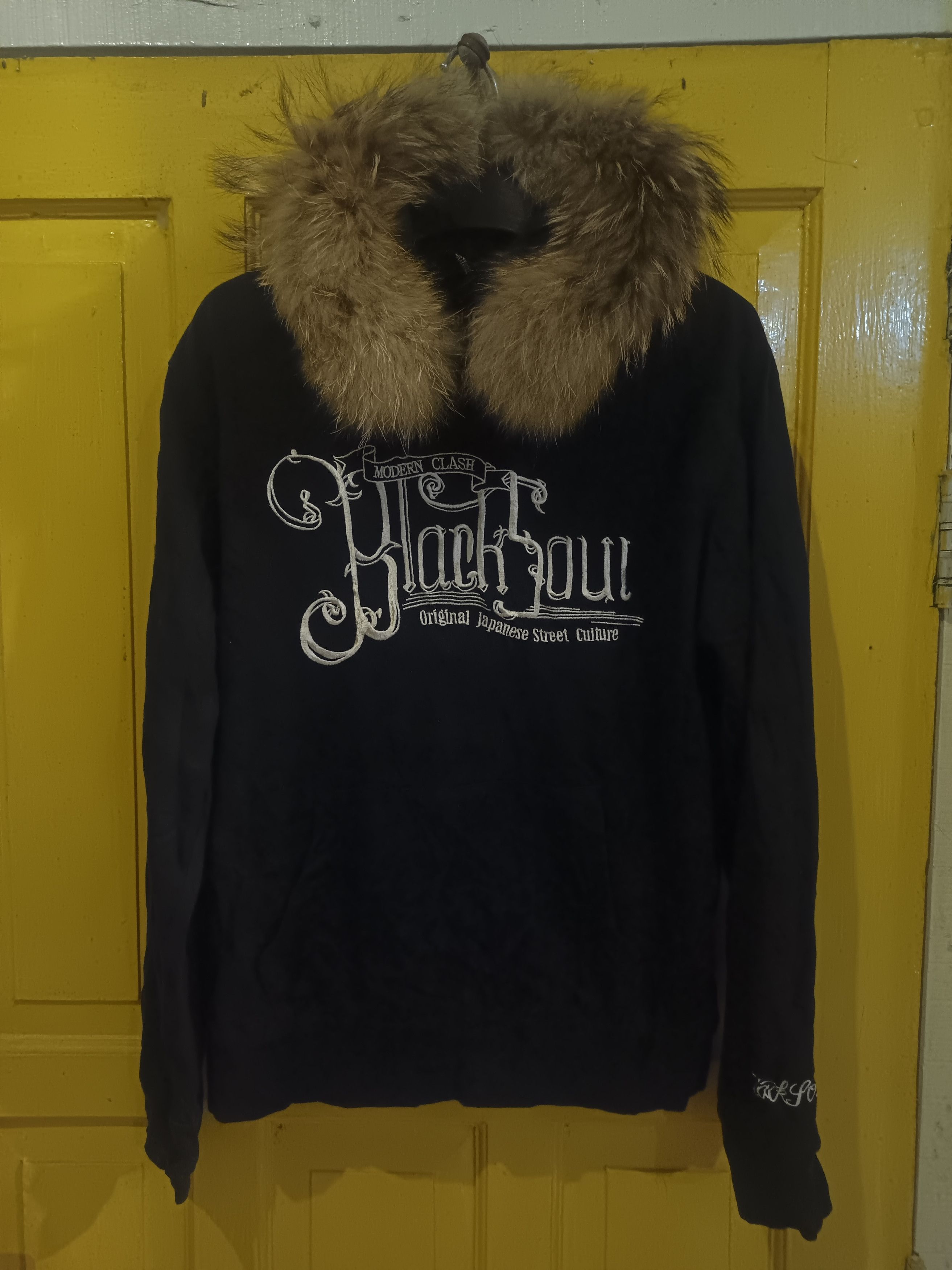 If Six Was Nine × Japanese Brand × Le Grande Bleu (L.G.B.) ONIARAI Black Soul Japanese Street Culture Fur Hoodie Size US M / EU 48-50 / 2 - 14 Thumbnail