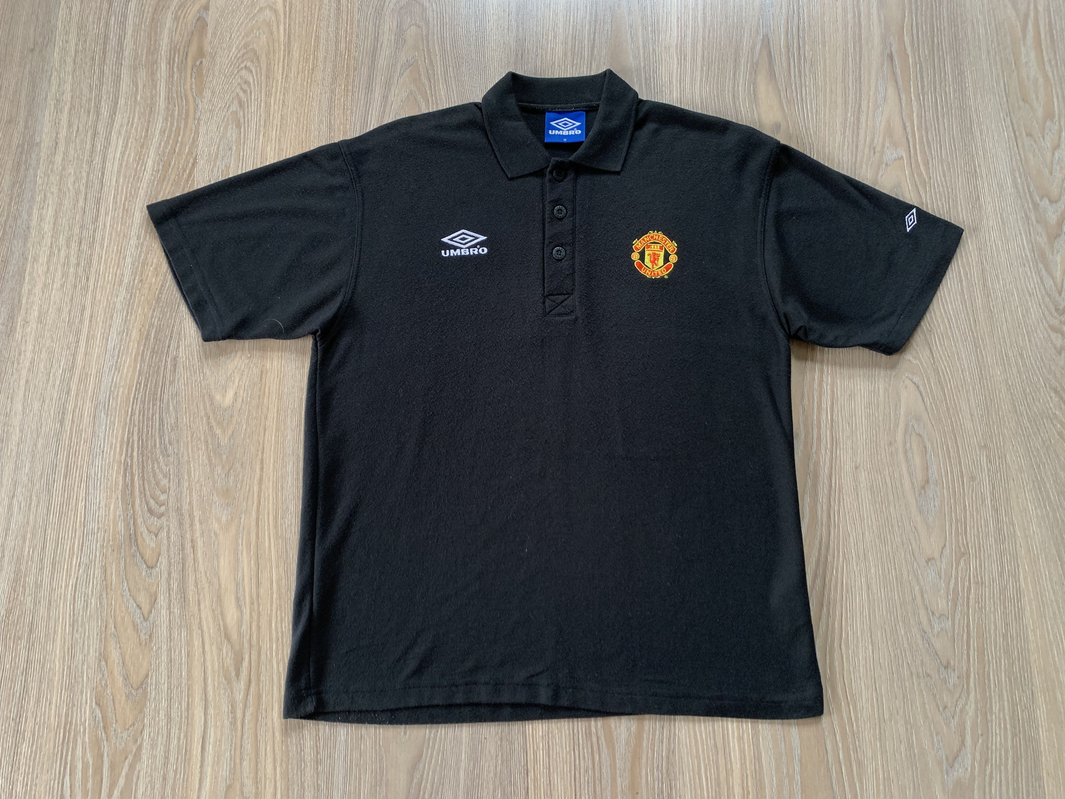 Umbro × Vintage Rare Umbro Manchester United Vintage Cotton Polo Size US M / EU 48-50 / 2 - 2 Thumbnail