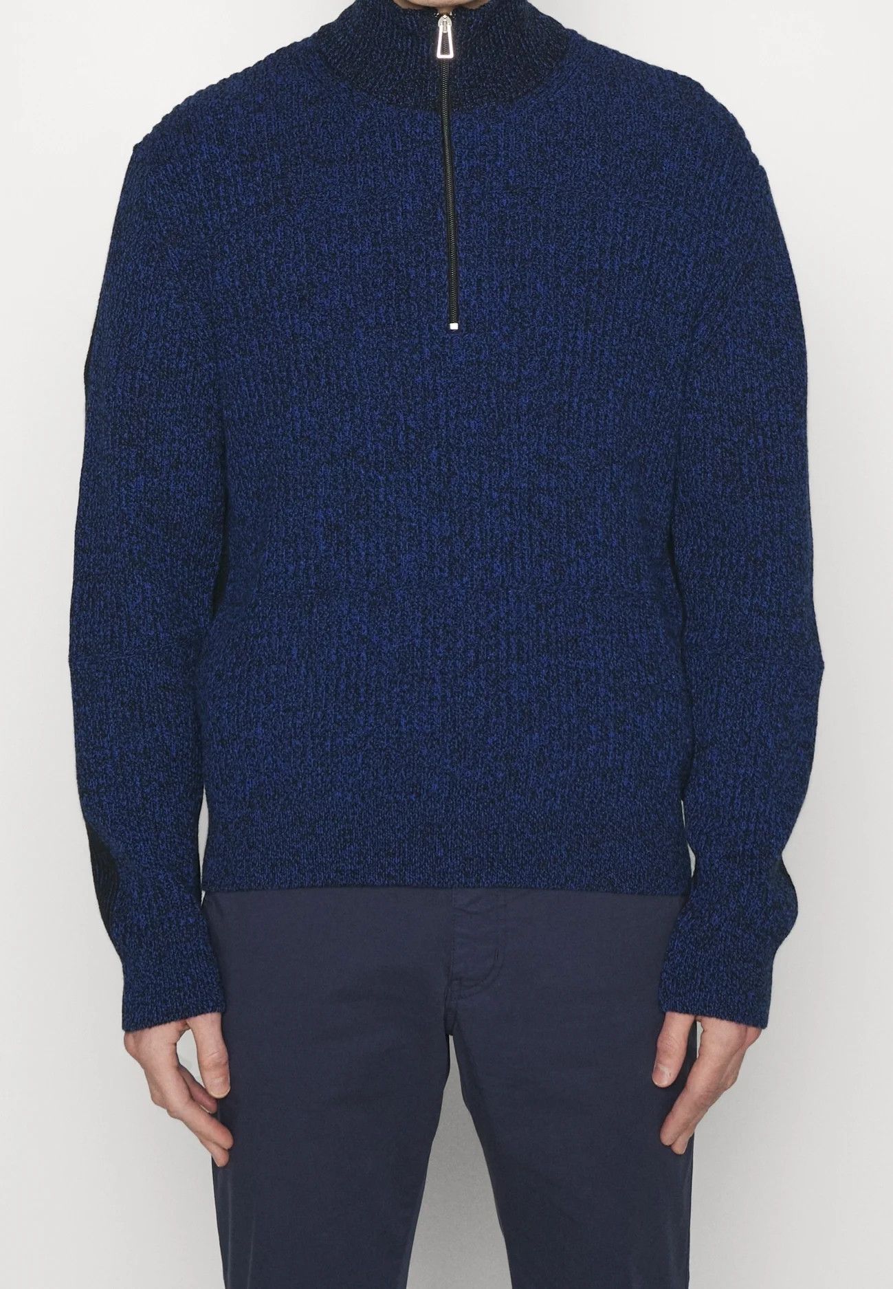 Paul Smith PS Paul Smith Wool Men's Navy Blue Quarter-Zip Knit Sweater Size US L / EU 52-54 / 3 - 4 Thumbnail