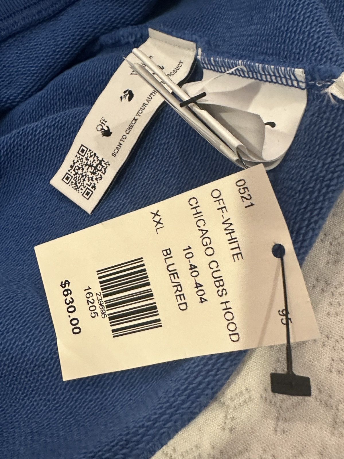 Off-White Off-White x Chicago Cubs Hoodie Blue Size Large Brand New Size US XXL / EU 58 / 5 - 5 Thumbnail