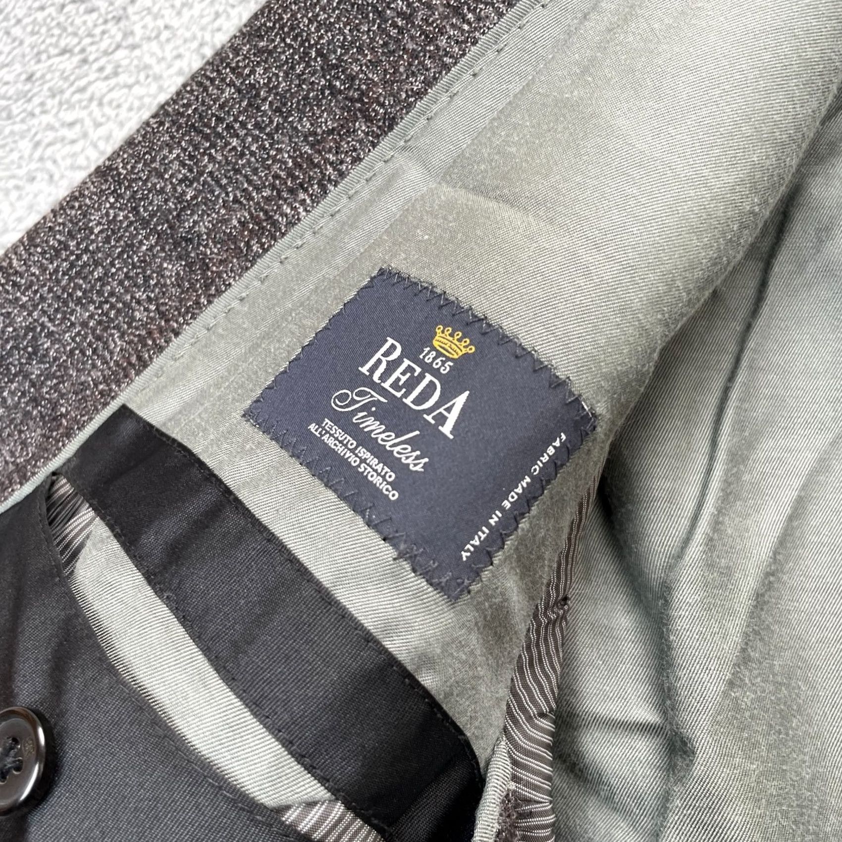 Banana Republic Banana Republic Blazer Coat Wool Plaid Tweed 42 Mens Single-Breasted Notch Lapel 3-Button Gray Black Reda Wool JACKET/COAT Long Dressy Casual Business Size 42R - 5 Thumbnail