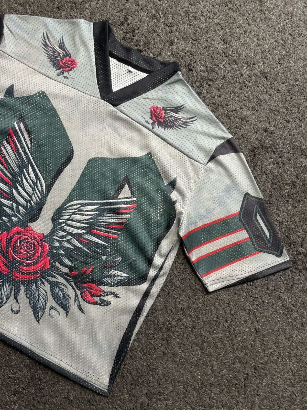 Japanese Brand Vintage style rare angelic roses 00 orison grey black jersey Size US M / EU 48-50 / 2 - 2 Thumbnail