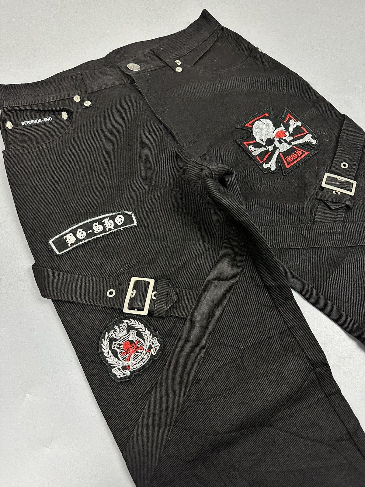 Seditionaries Vintage Bernings-Sho Punk Bondage Flared Denim Size US 29 - 7 Thumbnail