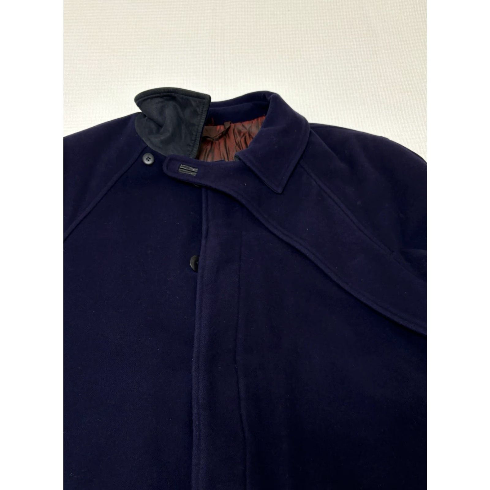 Bruno Magli VINTAGE Bruno Magli Coat Wool Navy Blue Fleece Lined Size 50 Button Men Size US M / EU 48-50 / 2 - 3 Thumbnail