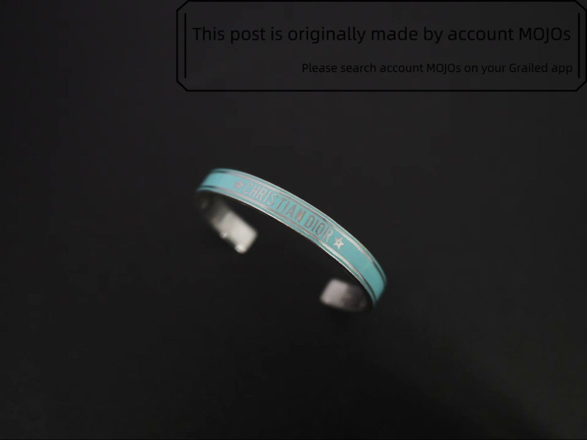 Dior Dior Metal Enamel Code Bangle Bracelet mojos102759 Size ONE SIZE - 2 Thumbnail