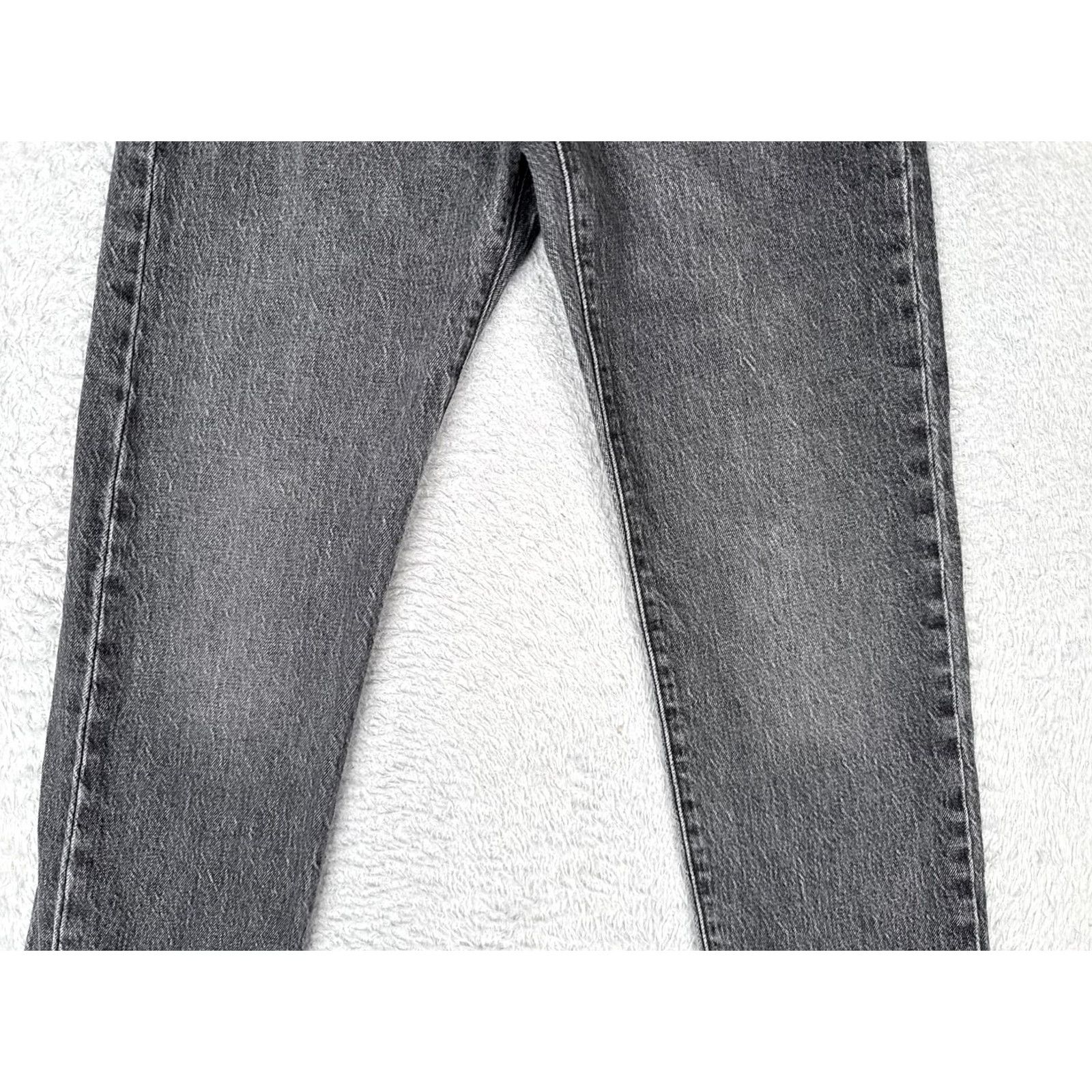 Levi's VINTAGE Levi's Wedgie Straight Jeans Womens 25x28 Black Button Fly High Rise Ankle Denim Size 42" / US 20 - 3 Thumbnail