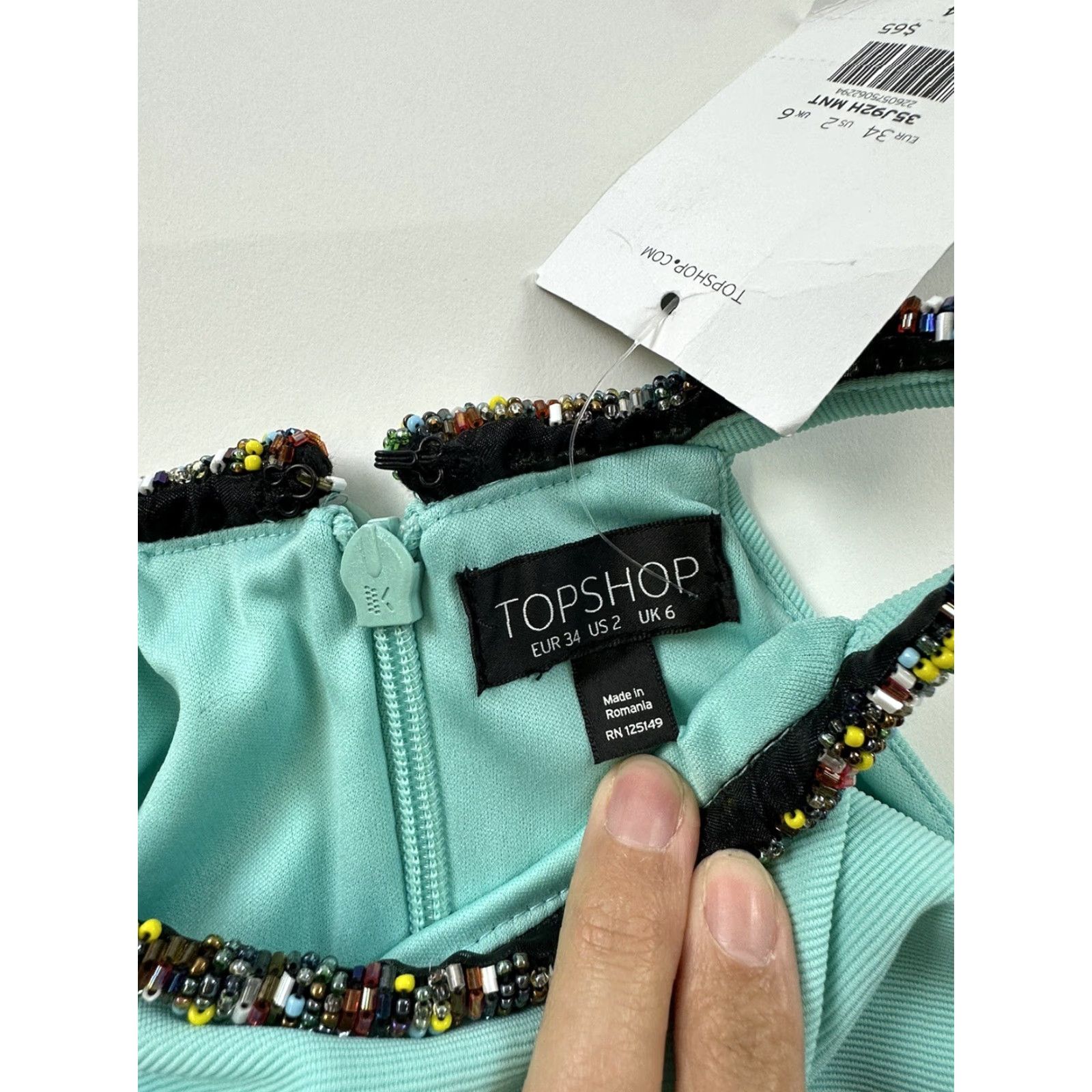Topshop Topshop Women's Blue Beaded Halter Fit & Flare Mini Dress Size 2 User: Topshop Women's Blue Beaded Halter Fit & Flare Mini Dress Size 2 Size XS / US 0-2 / IT 36-38 - 5 Thumbnail