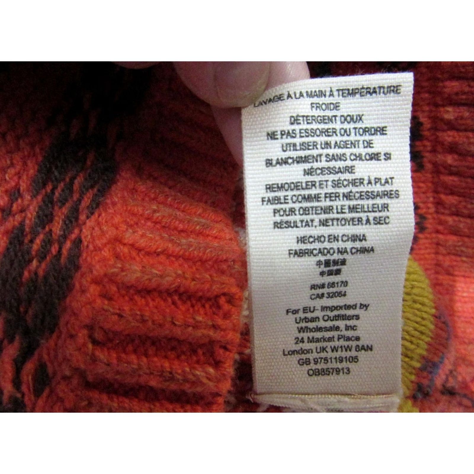 Free People Free People Sweater Vest Womens Large Orange Fair Isle Knit Cropped Boho Size L / US 10 / IT 46 - 4 Thumbnail