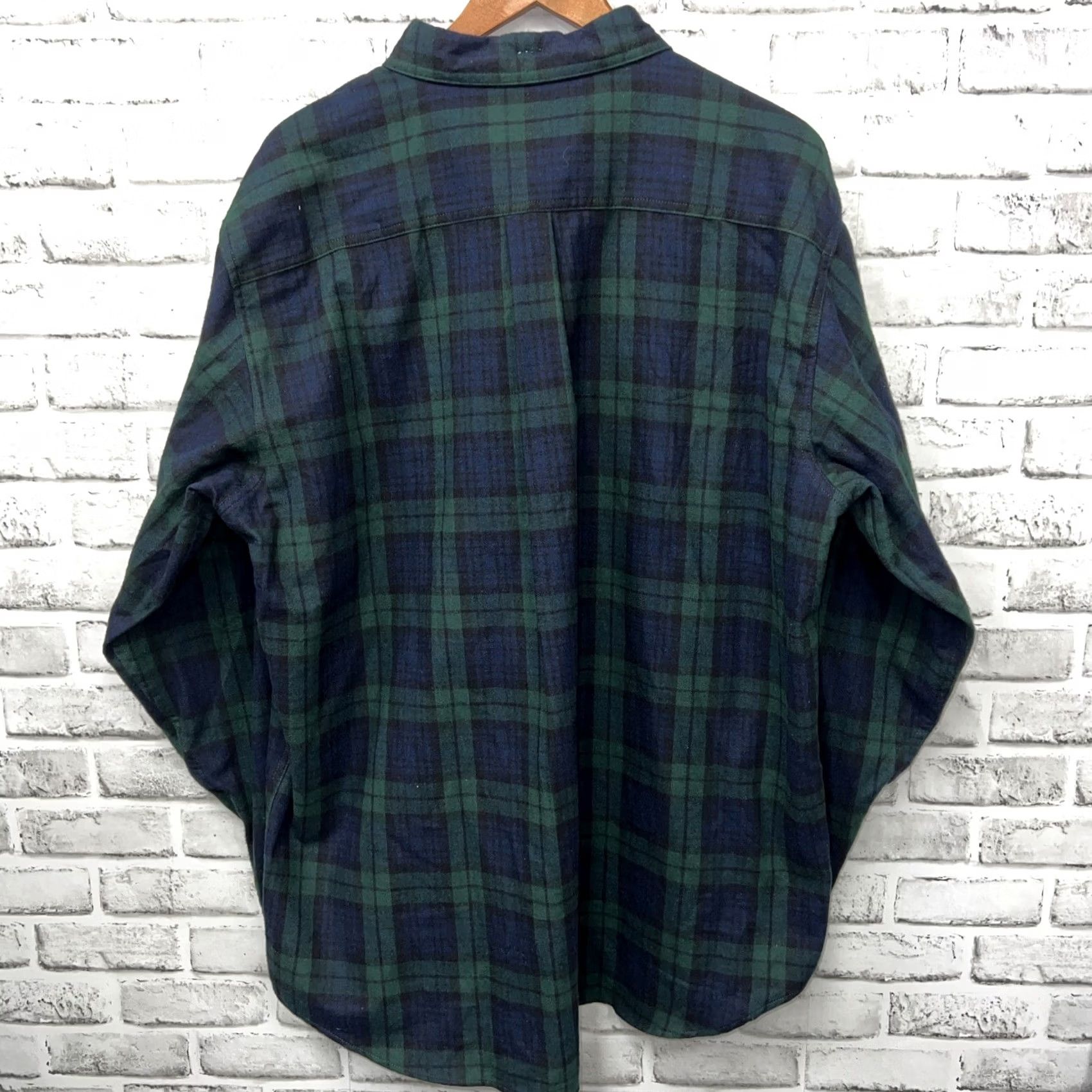 Vintage L.L. Bean Plaid Flannel Shirt XL Blue Traditional Fit Mens Button-Up Long Sleeve Shirt Size US XL / EU 56 / 4 - 3 Thumbnail