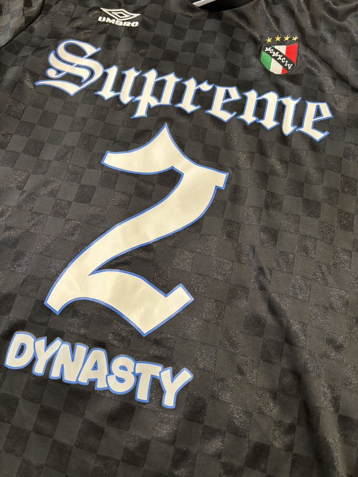 Supreme Supreme Umbro Checkered Soccer Jersey Black | Grailed