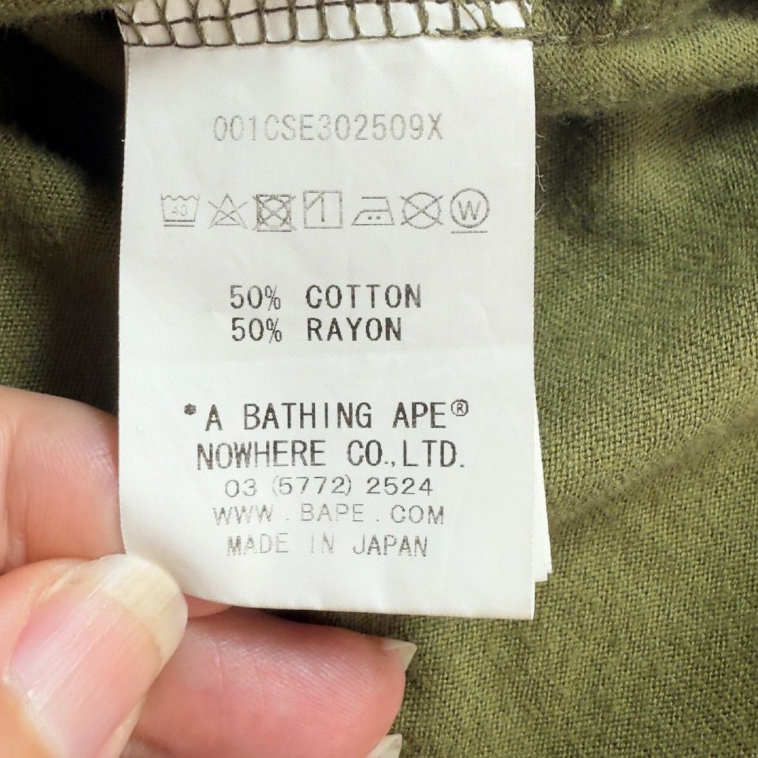 Bape A Bathing Ape BAPE 1st Camo Green Shark Funthera Teeth Shirt Size ONE SIZE - 6 Thumbnail