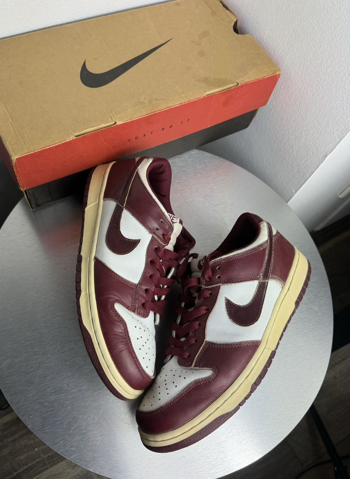 Vintage 1999 Nike Dunk Low White Team Red 9