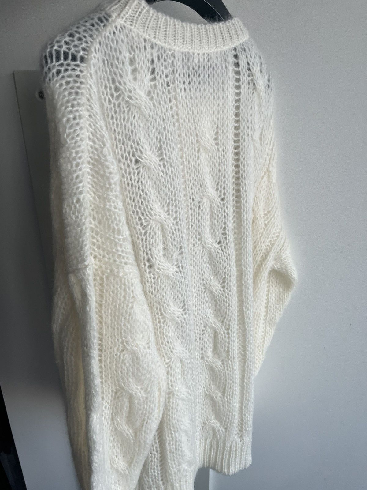 Celine × Hedi Slimane Brand New Super Runway Celine by Hedi Boxy Aran Sweater Size US XXL / EU 58 / 5 - 19 Thumbnail