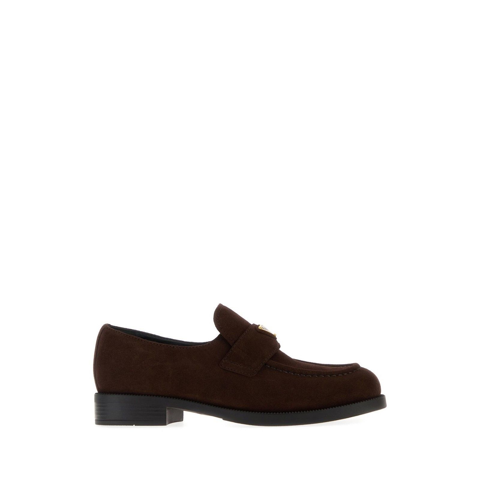 Prada PRADA Triangle Dark Brown Suede Loafers New And Authentic (W Size US 8 / IT 38 - 5 Thumbnail