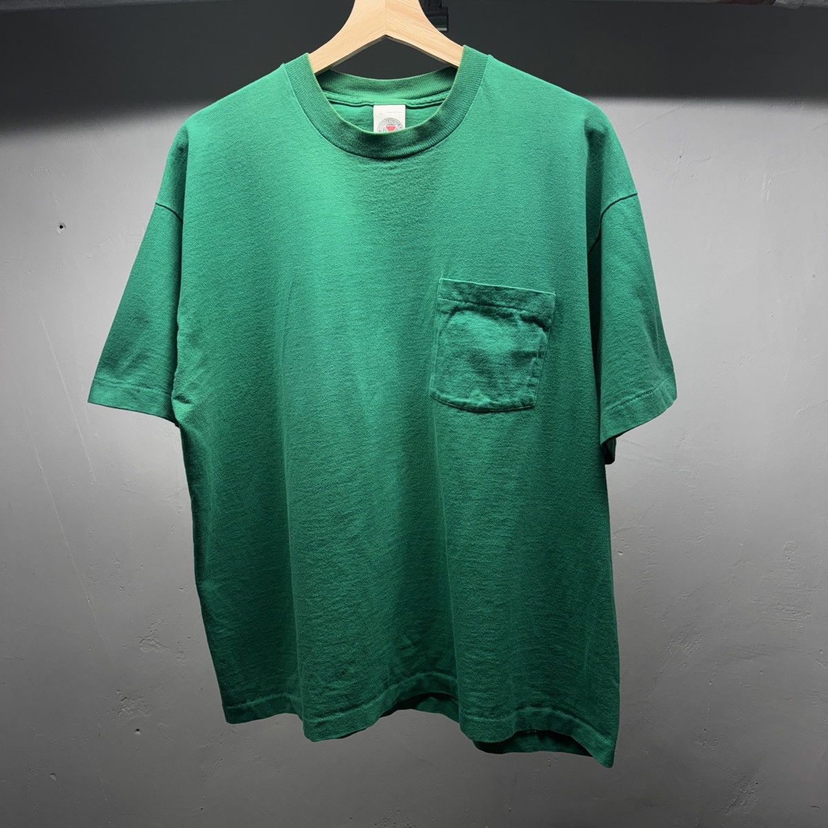 Vintage 90s Faded Green Thrashed Blank Shirt ERD Grunge Chrome Size US L / EU 52-54 / 3 - 1 Thumbnail