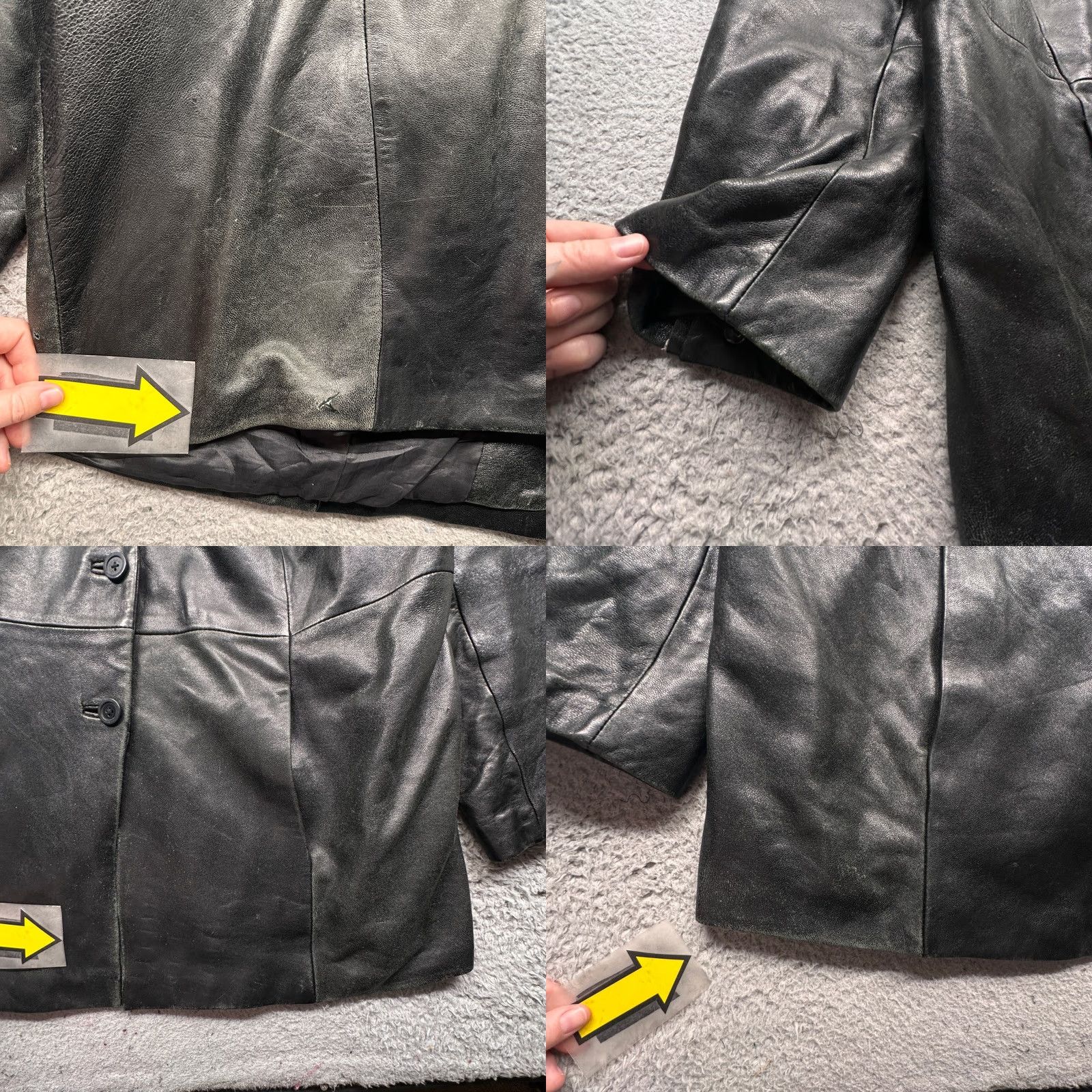 Alfani VINTAGE Alfani Leather Coat Women 2X Black Pockets Coat Overcoat Lamb Leather Women Size XXL / US 16-18 / IT 52-54 - 8 Thumbnail