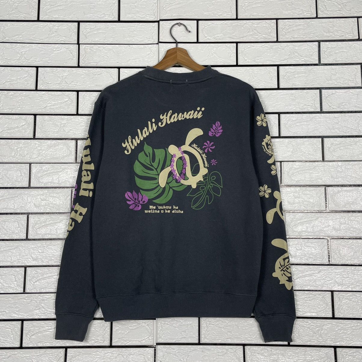 Japanese Brand Hulali Hawaii Aloha Full Print Sweatshirt Size US S / EU 44-46 / 1 - 8 Thumbnail