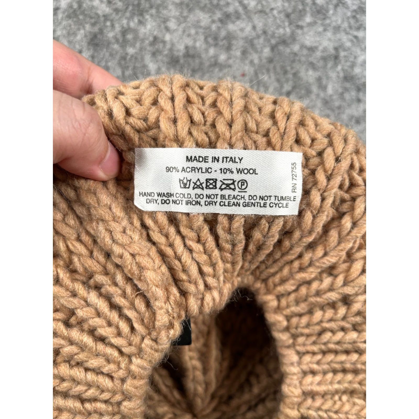 Vintage BA-BO Beret Beanie Women One Size Beige Crochet Knit Wool Blend Made Italy NEW Size ONE SIZE - 7 Thumbnail