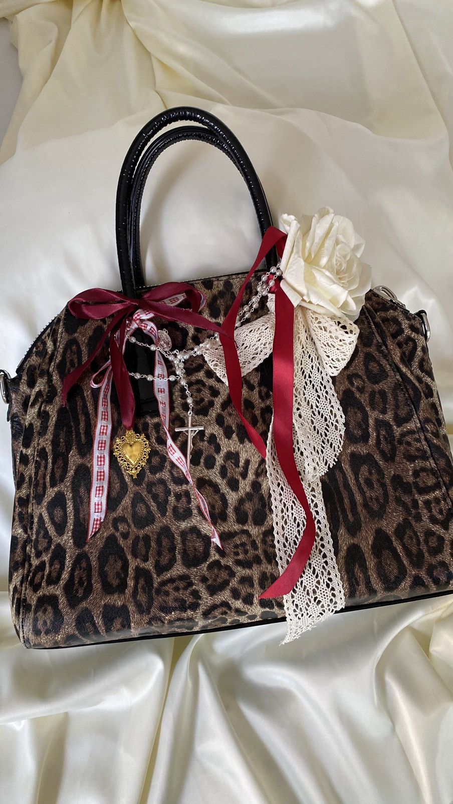 Vintage Vintage leopard coquette shoulder bag Size ONE SIZE - 3 Thumbnail