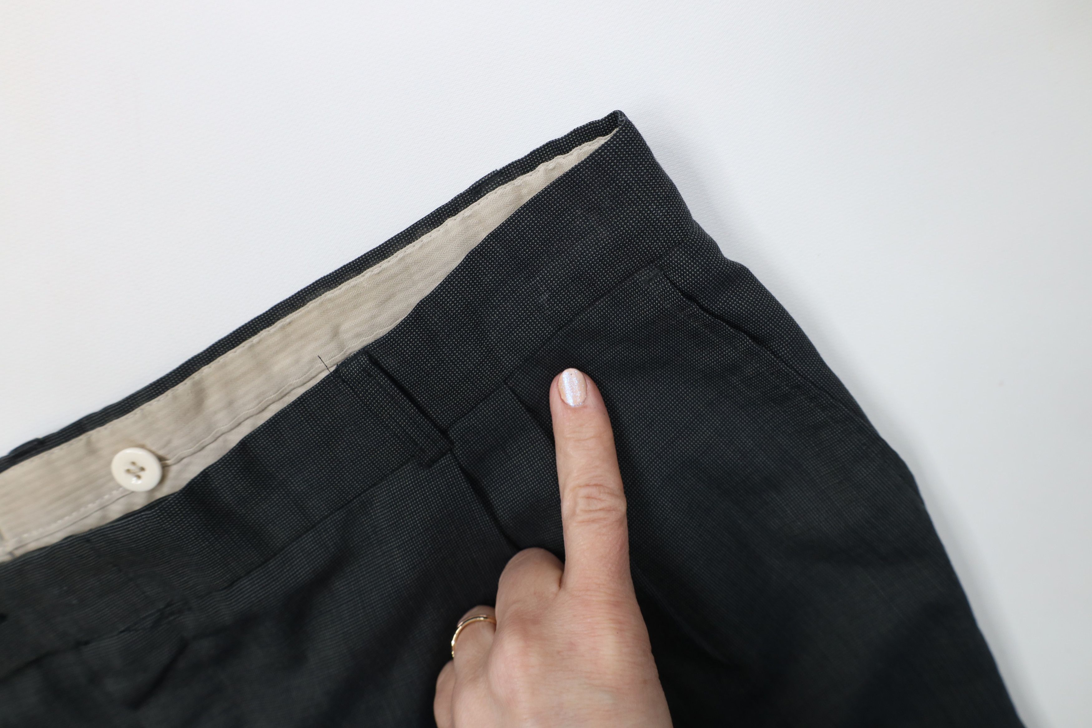 Vintage Vintage 90s Streetwear Gabardine Knit Wide Leg Chino Pants Size US 38 / EU 54 - 8 Thumbnail