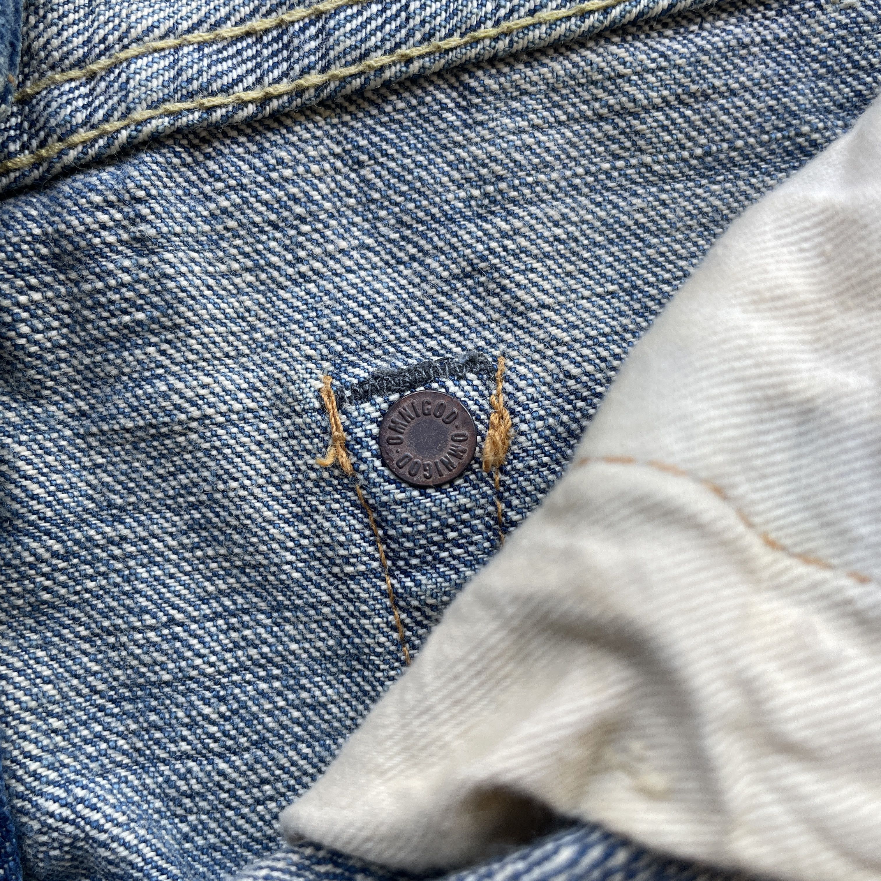 OMNIGOD Vintage OMNIGOD Denim Distressed Selvedge Faded Jeans Pants Size US 32 / EU 48 - 9 Thumbnail