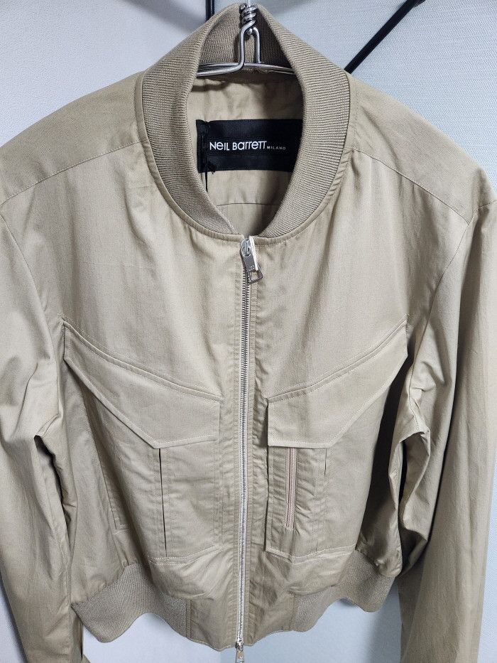 Neil Barrett NEIL BARRETT 베이지 코튼 보머 재킷 Size US S / EU 44-46 / 1 - 2 Thumbnail