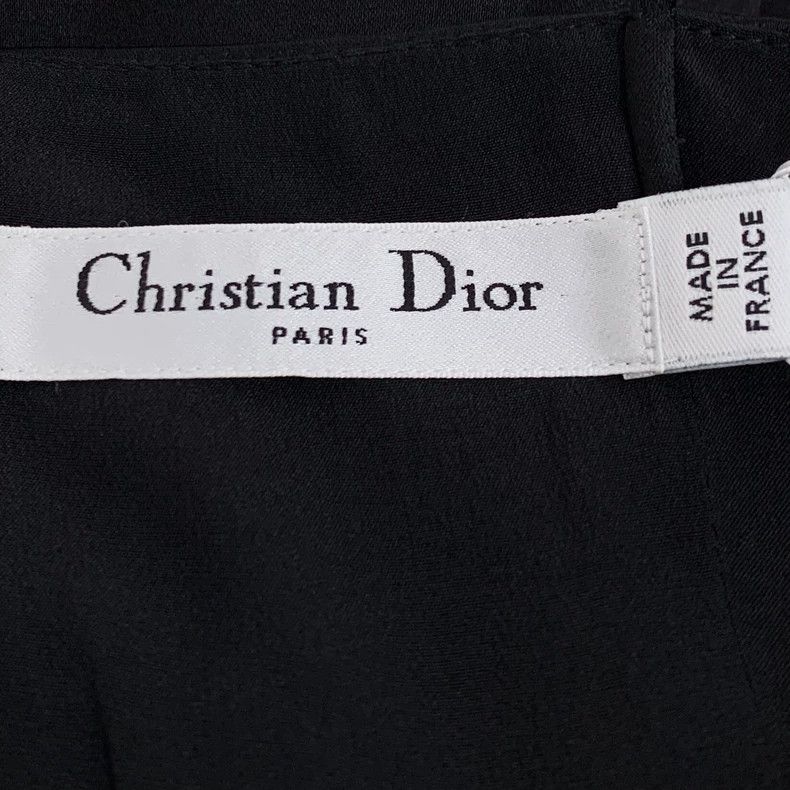 Dior Dior Black silk V-neck strap dress Size XS / US 0-2 / IT 36-38 - 5 Thumbnail