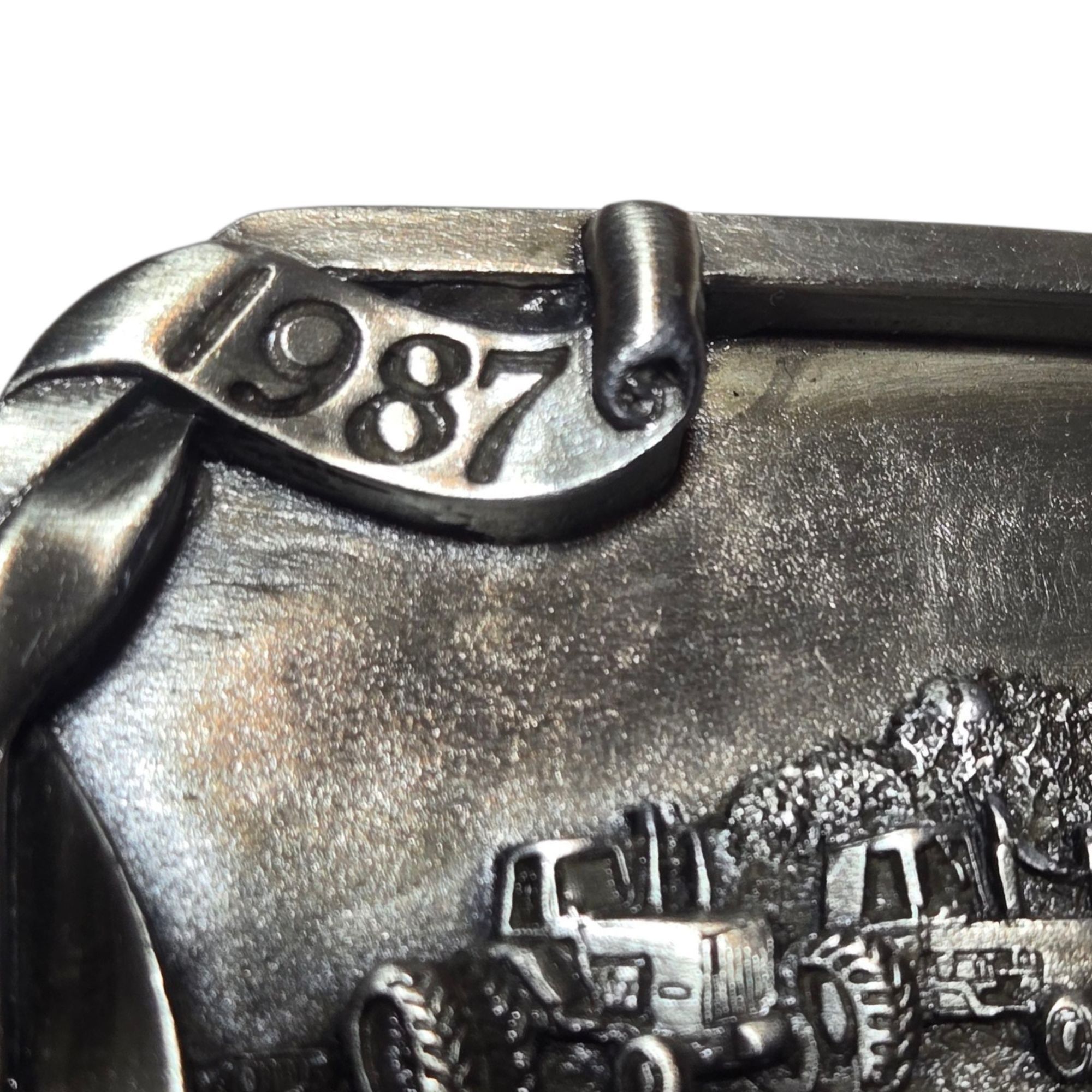 Other 1987 Kansas Auctioneers Association Belt Buckle Farm Tractor Size ONE SIZE - 8 Thumbnail