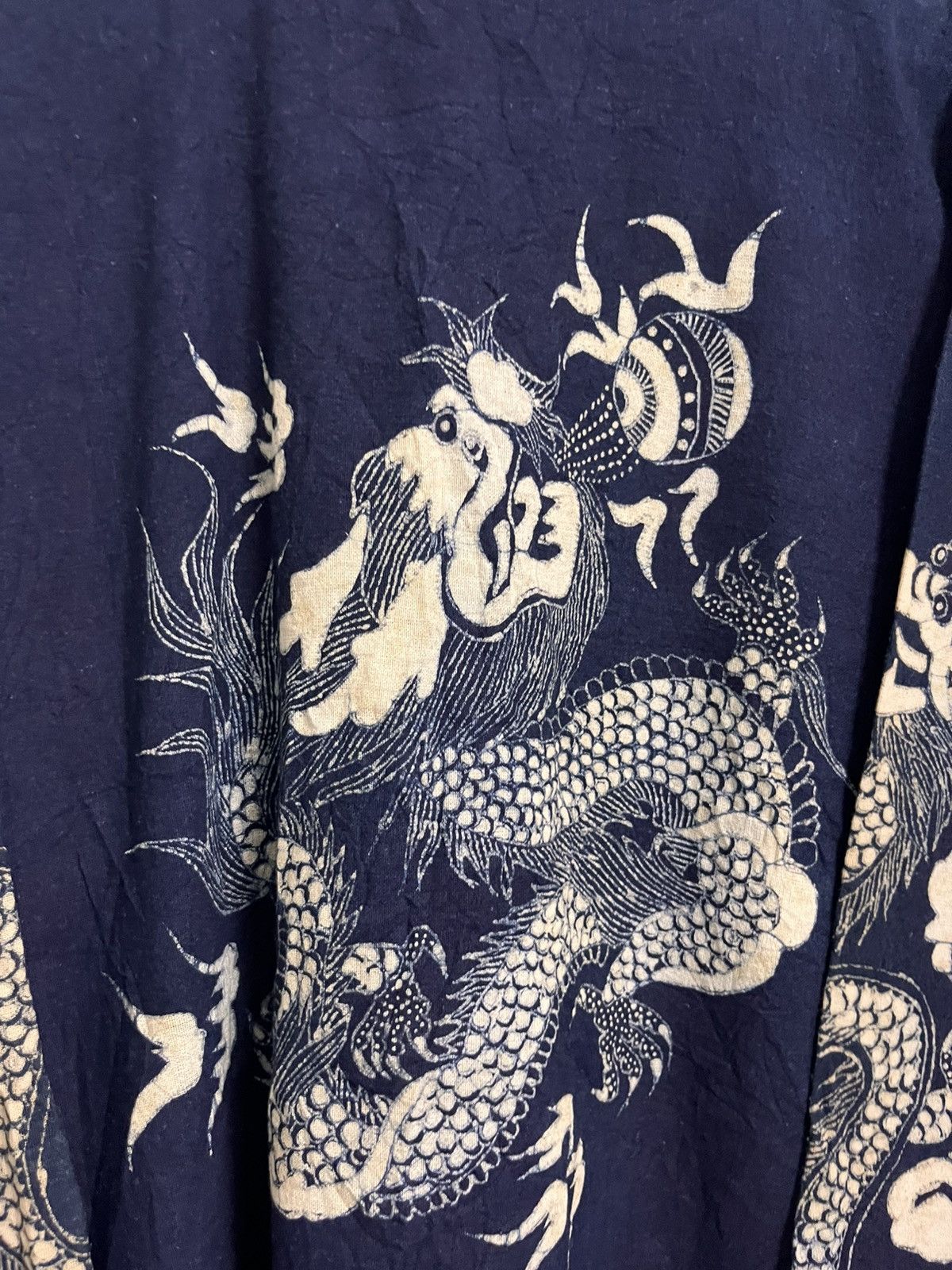Comme des Garcons vintage 90s dragon indigo kapital-inspired kimono Size US L / EU 52-54 / 3 - 12 Thumbnail